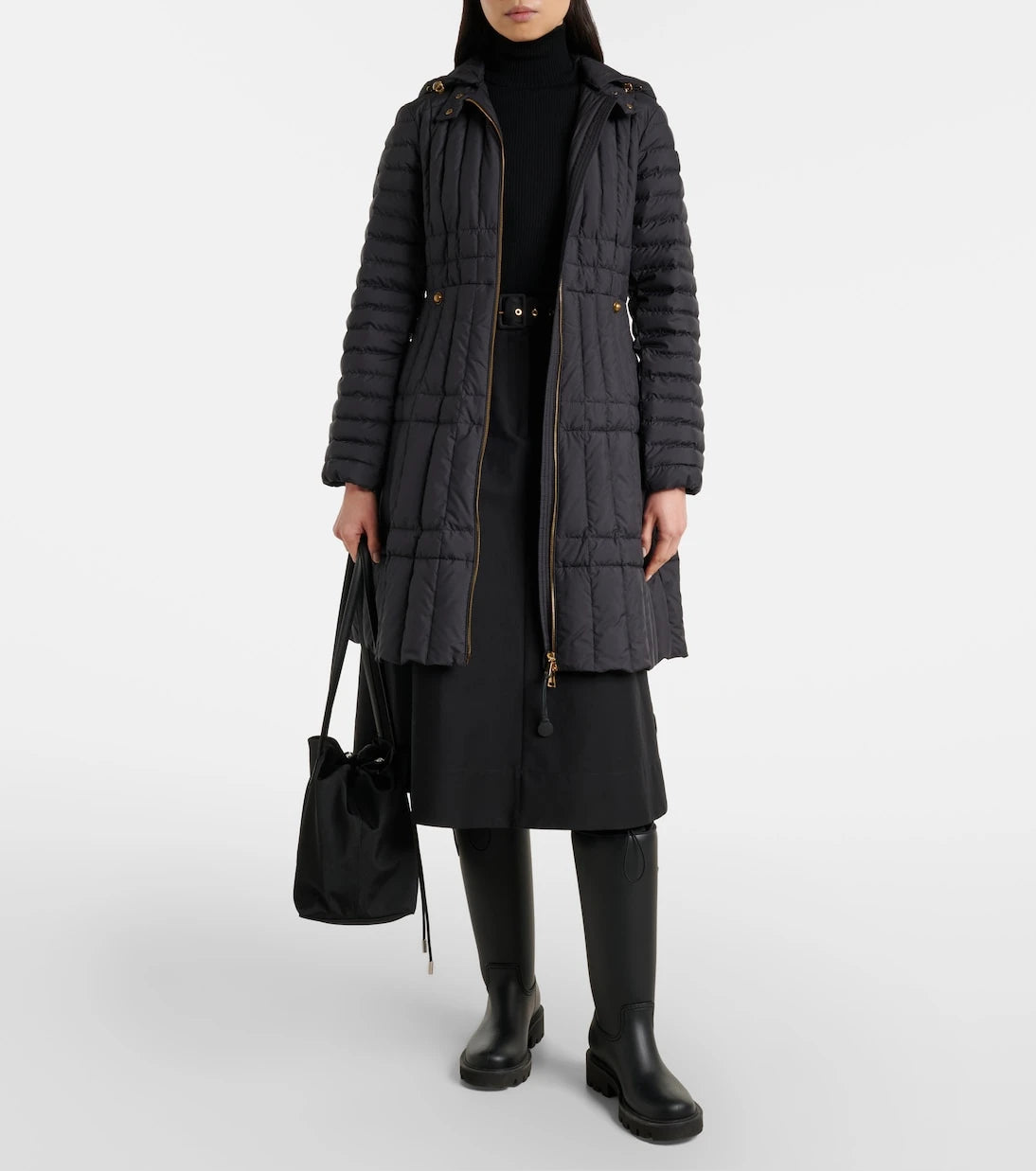 Moncler - Menthelong quilted down coat