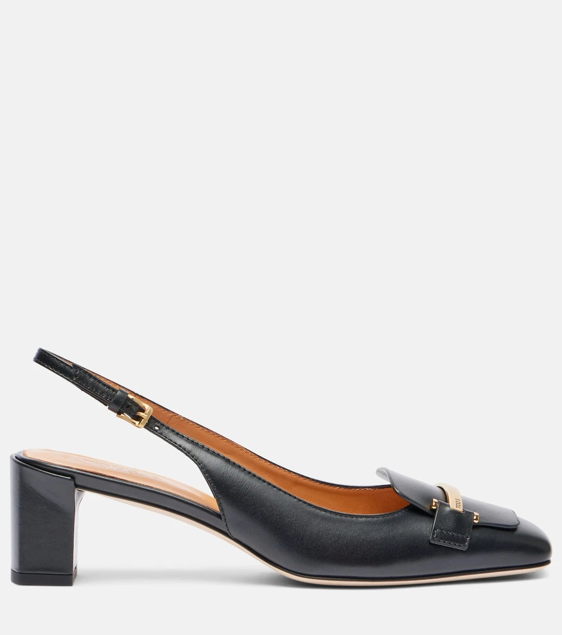 Tod's - 50 leather slingback pumps