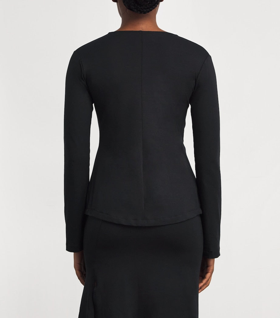 Cotton Jersey Ebony Tie Shirt