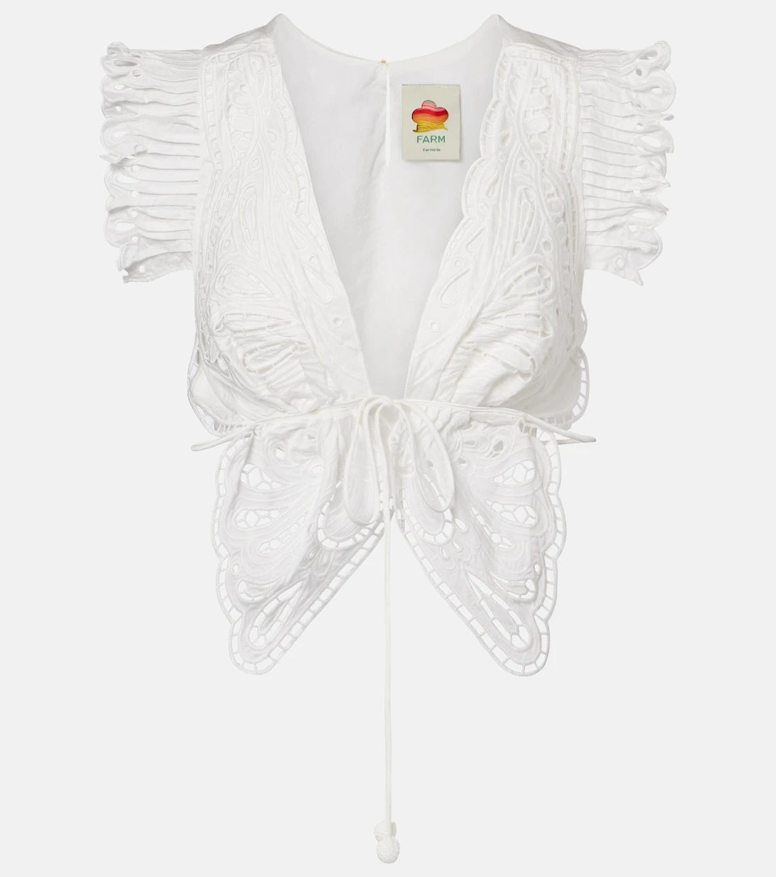 Farm Rio - Broderie anglaise cotton top