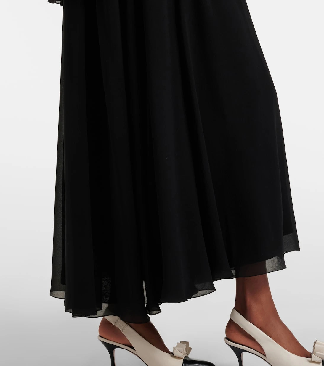 Chloé - Embellished open-back silk georgette maxi dress