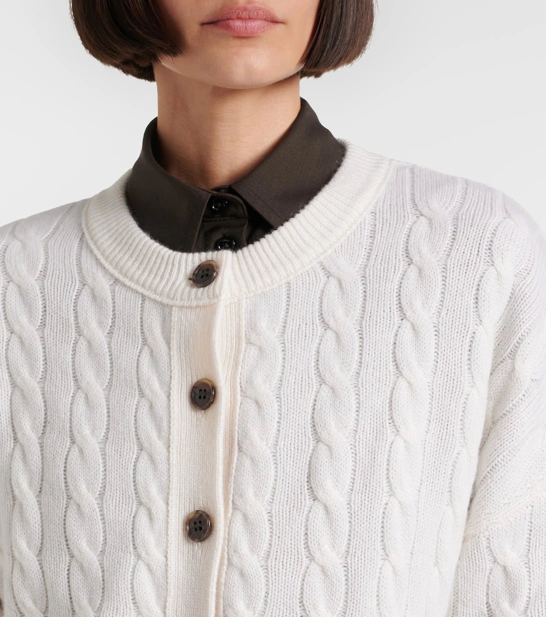 Lisa Yang - Cassie cable-knit cashmere cardigan