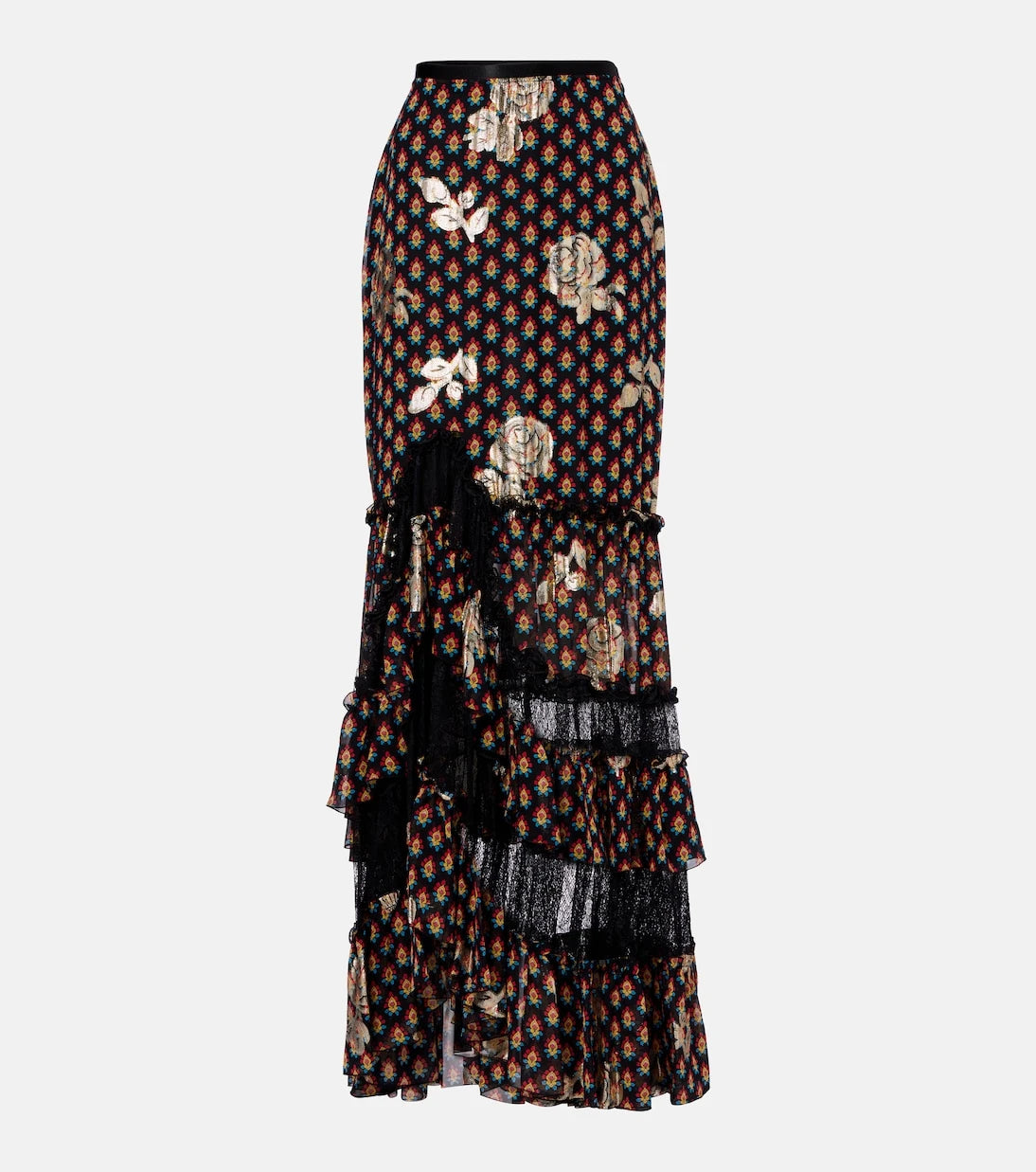 Etro - Printed silk-blend maxi skirt