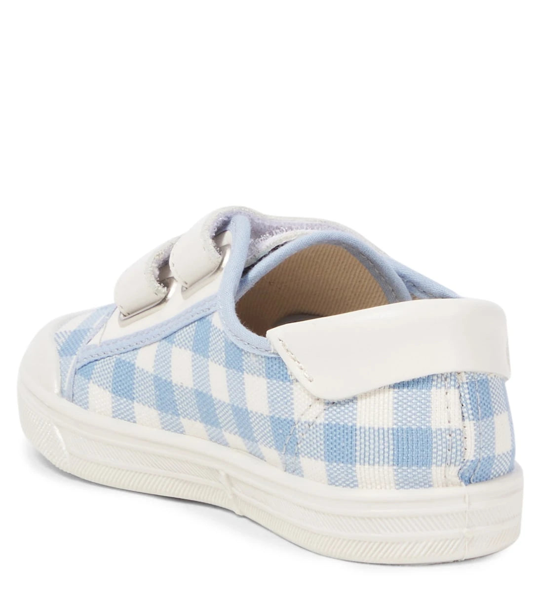 PèPè - Leather-trimmed gingham sneakers