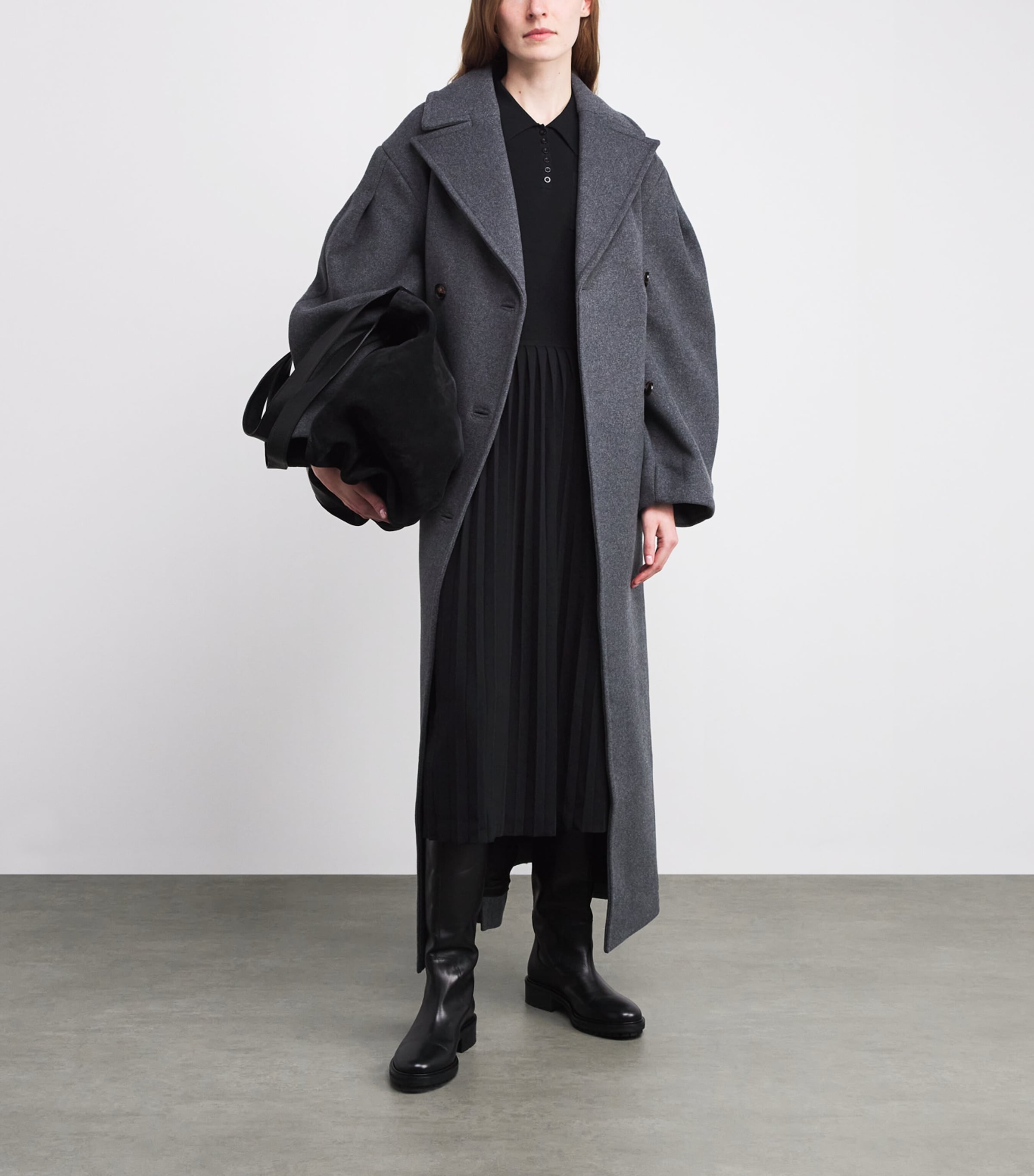 Claudie Pierlot Black Knitted Midi Dress