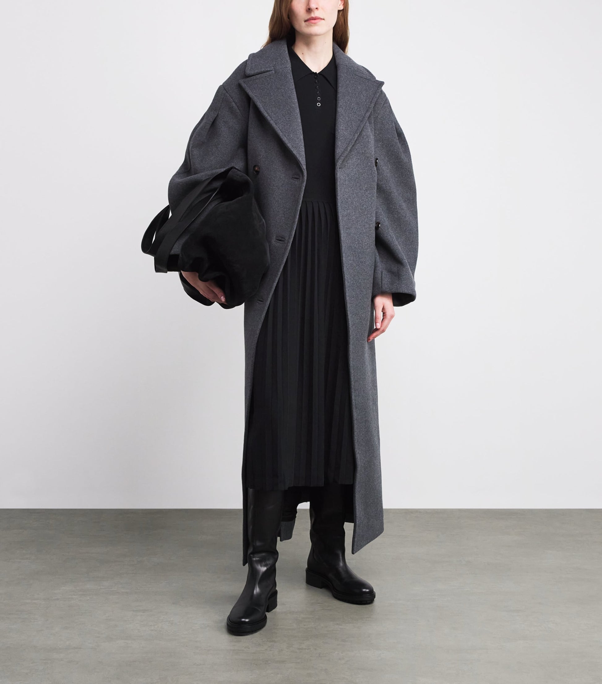 Claudie Pierlot Black Knitted Midi Dress