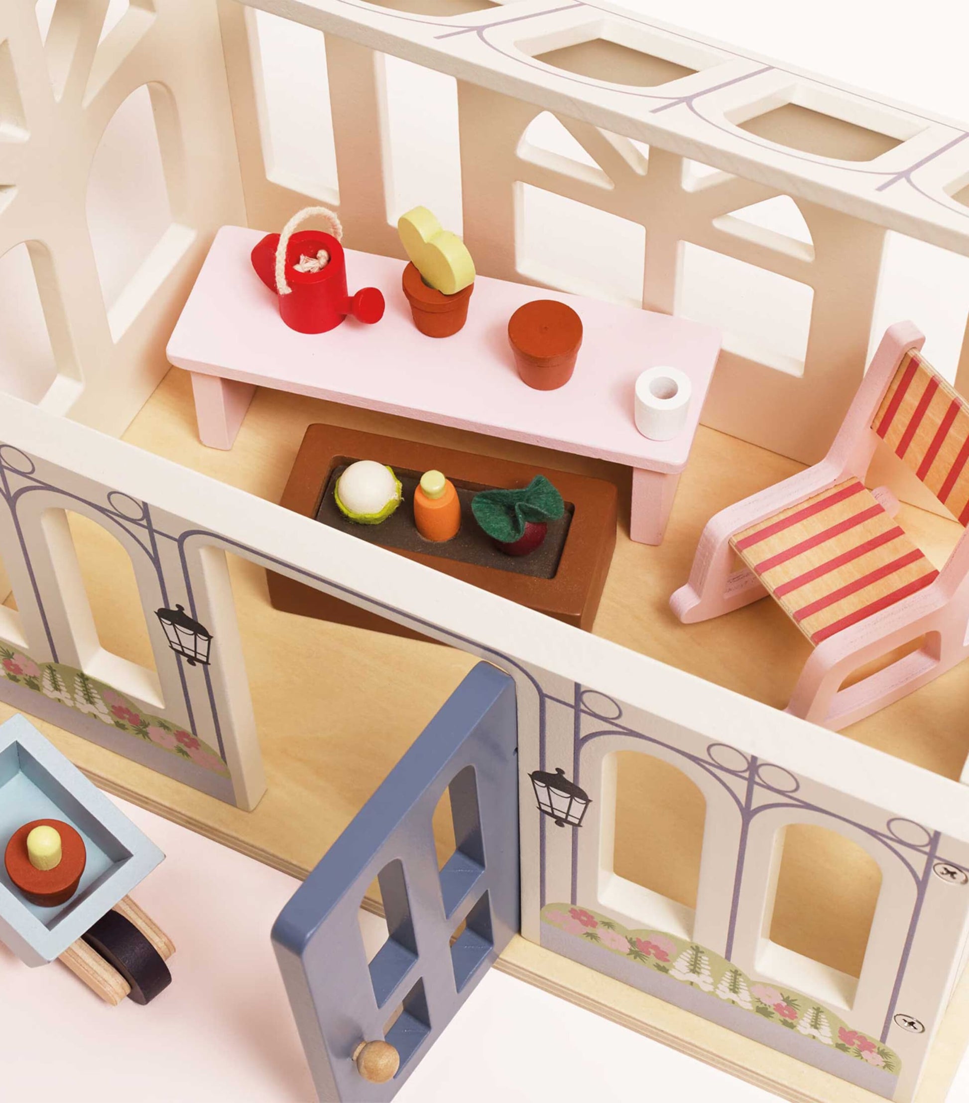 Wood Dollhouse Conservatory Extension Set