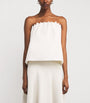 House Of Dagmar White Ruched Sleeveless Top