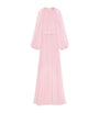 Givenchy Pink Silk Balloon-Sleeve Maxi Dress