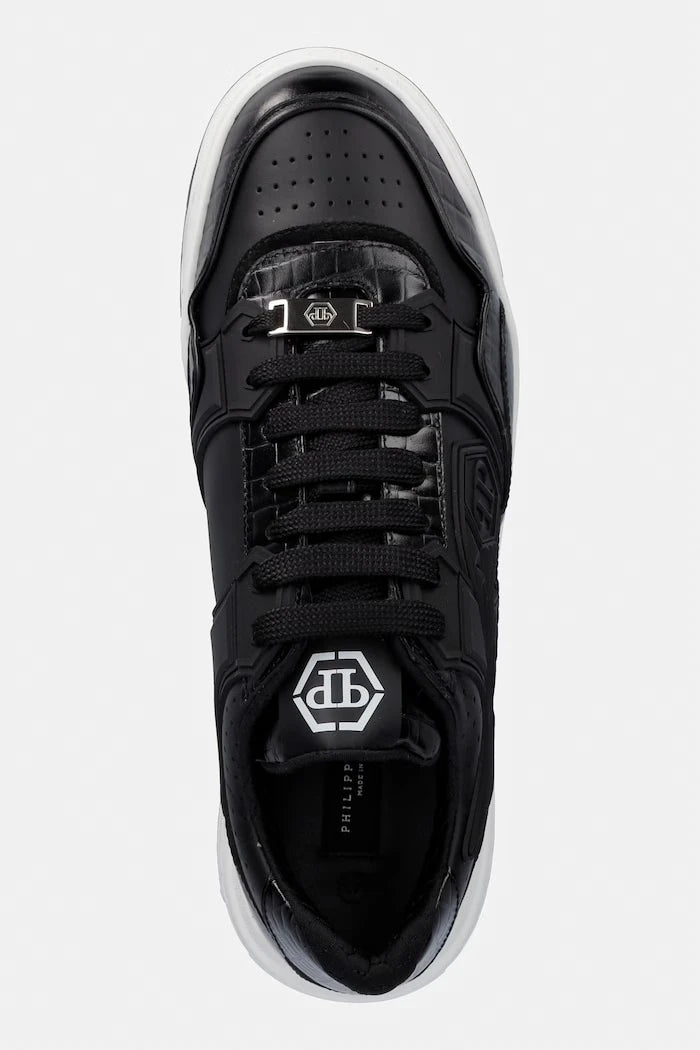 Кожени маратонки Philipp Plein Low-Top Moonwalker