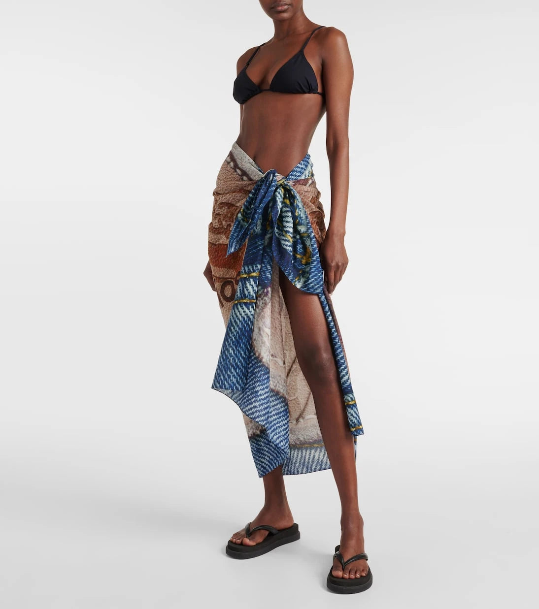 Acne Studios - Printed cotton beach cover-up