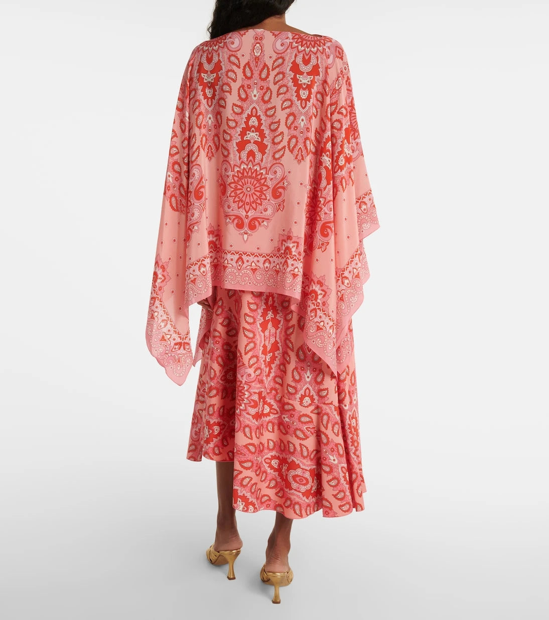 Etro - Printed silk poncho