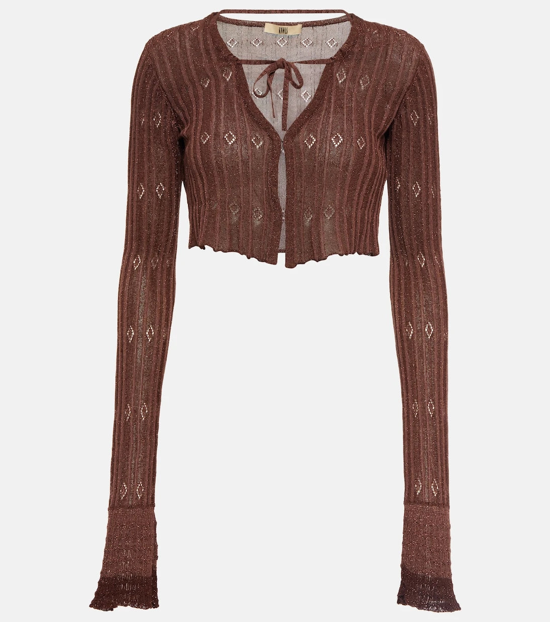 KNWLS - Ribbed-knit cropped cardigan