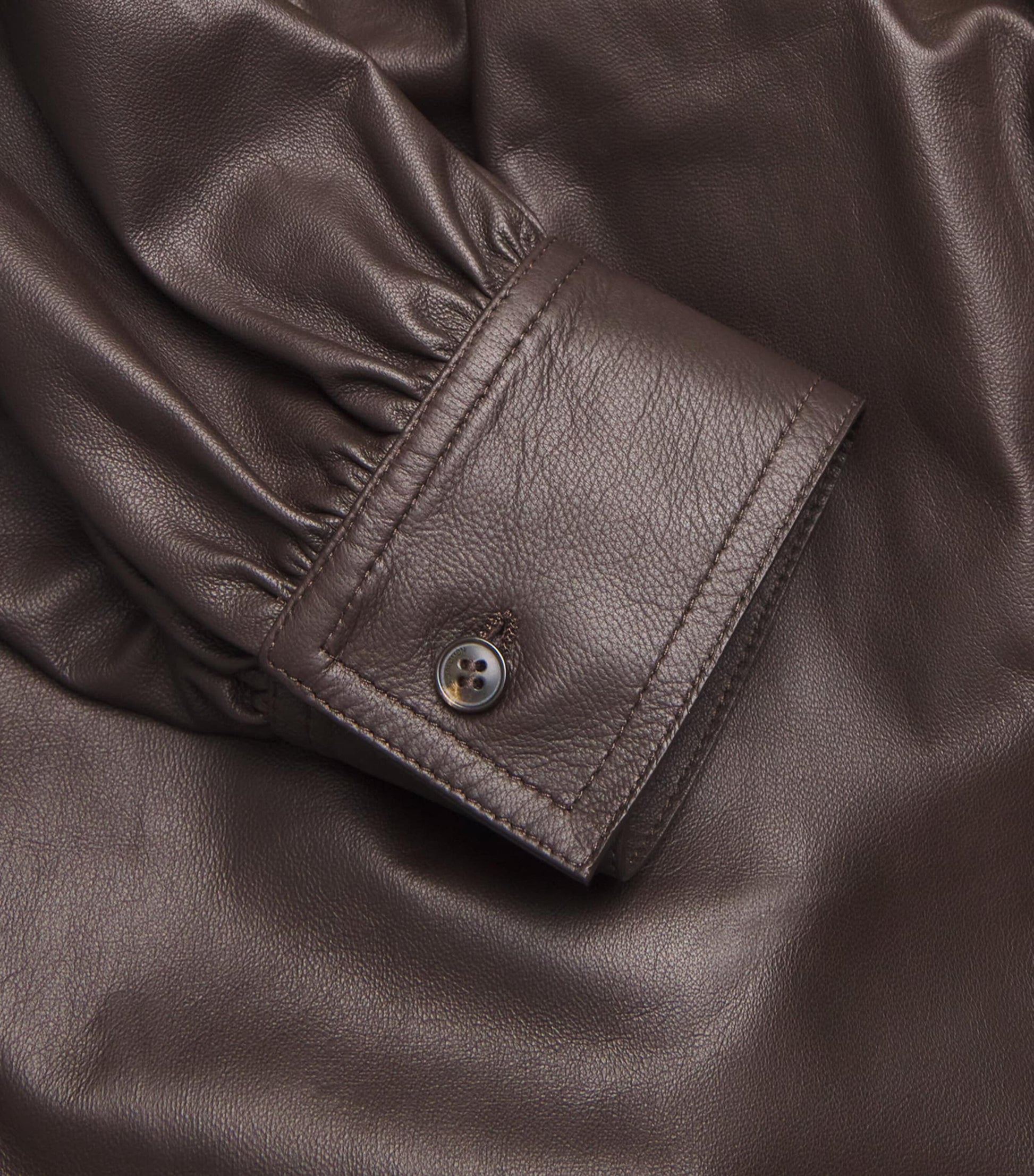 Yves Salomon Beige Leather Blouse