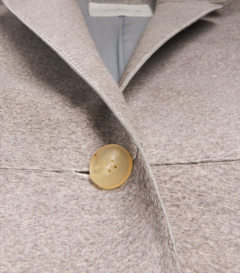 Lafayette 148 Grey Cowhide Overcoat