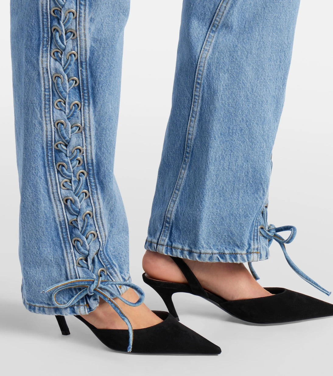 Rotate - High-rise straight jeans
