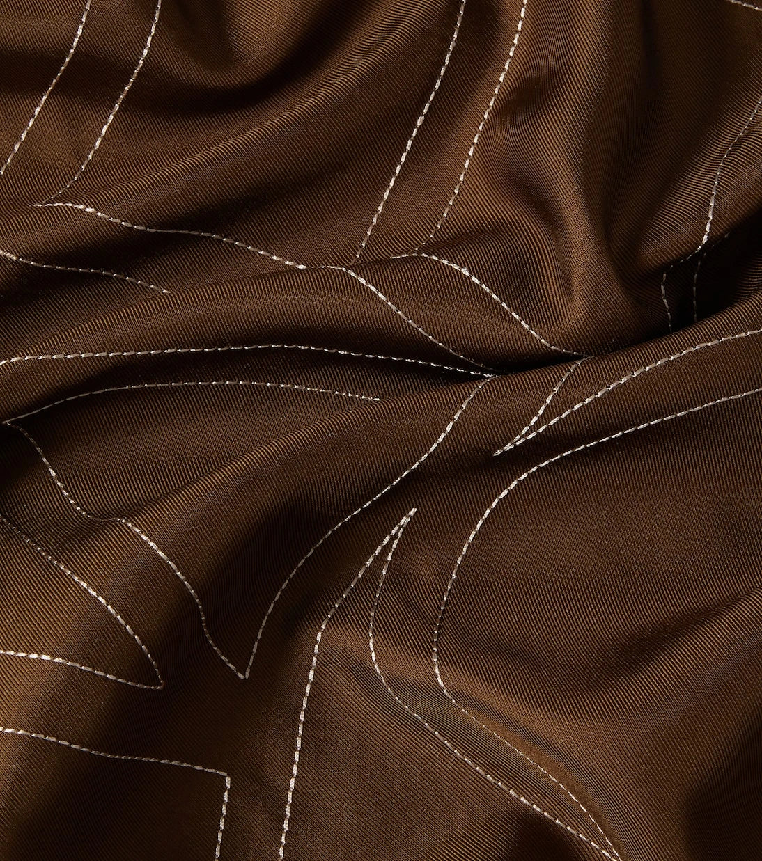 Toteme - Embroidered monogram silk scarf
