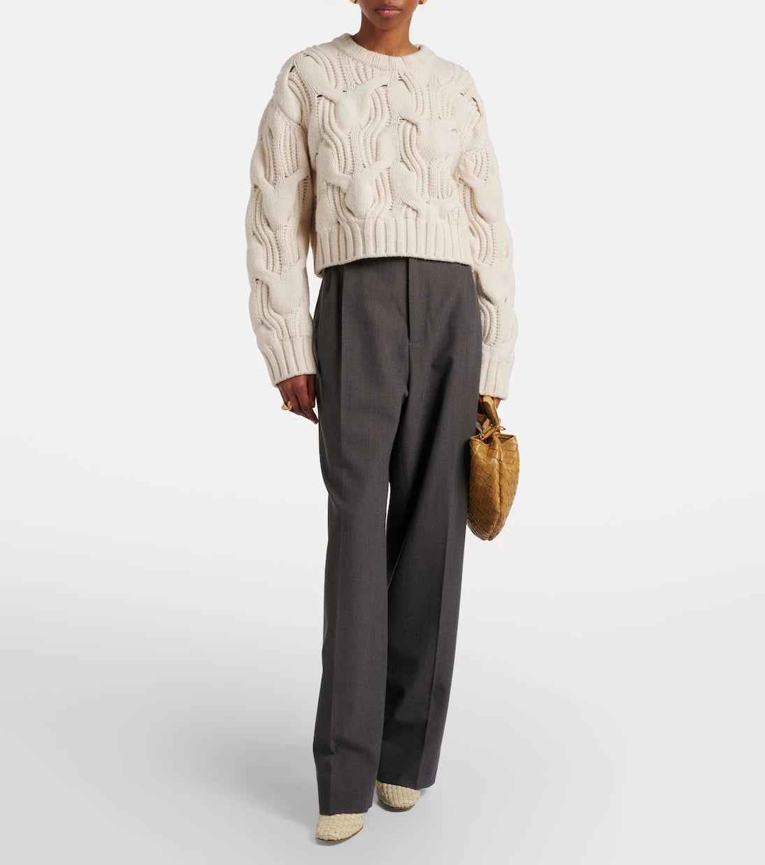 Bottega Veneta - سترة صوف كبيرة الحجم