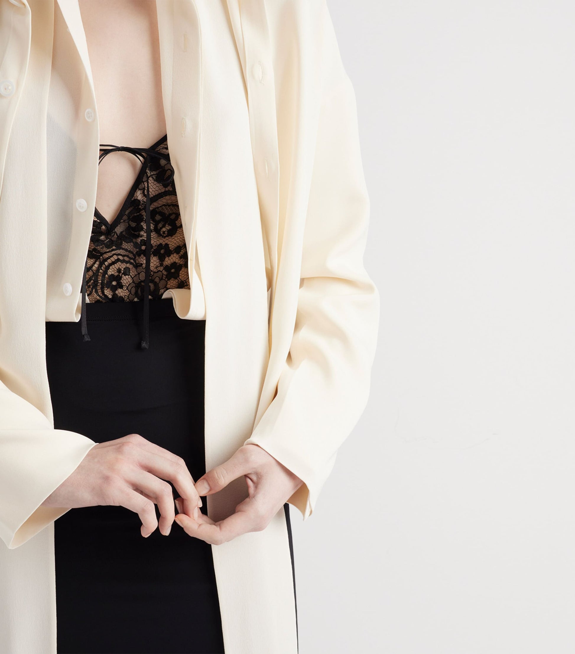 Prada Black Snag-Resistant Stretch Slip