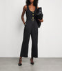 L'Agence Black Belted Branca Jumpsuit