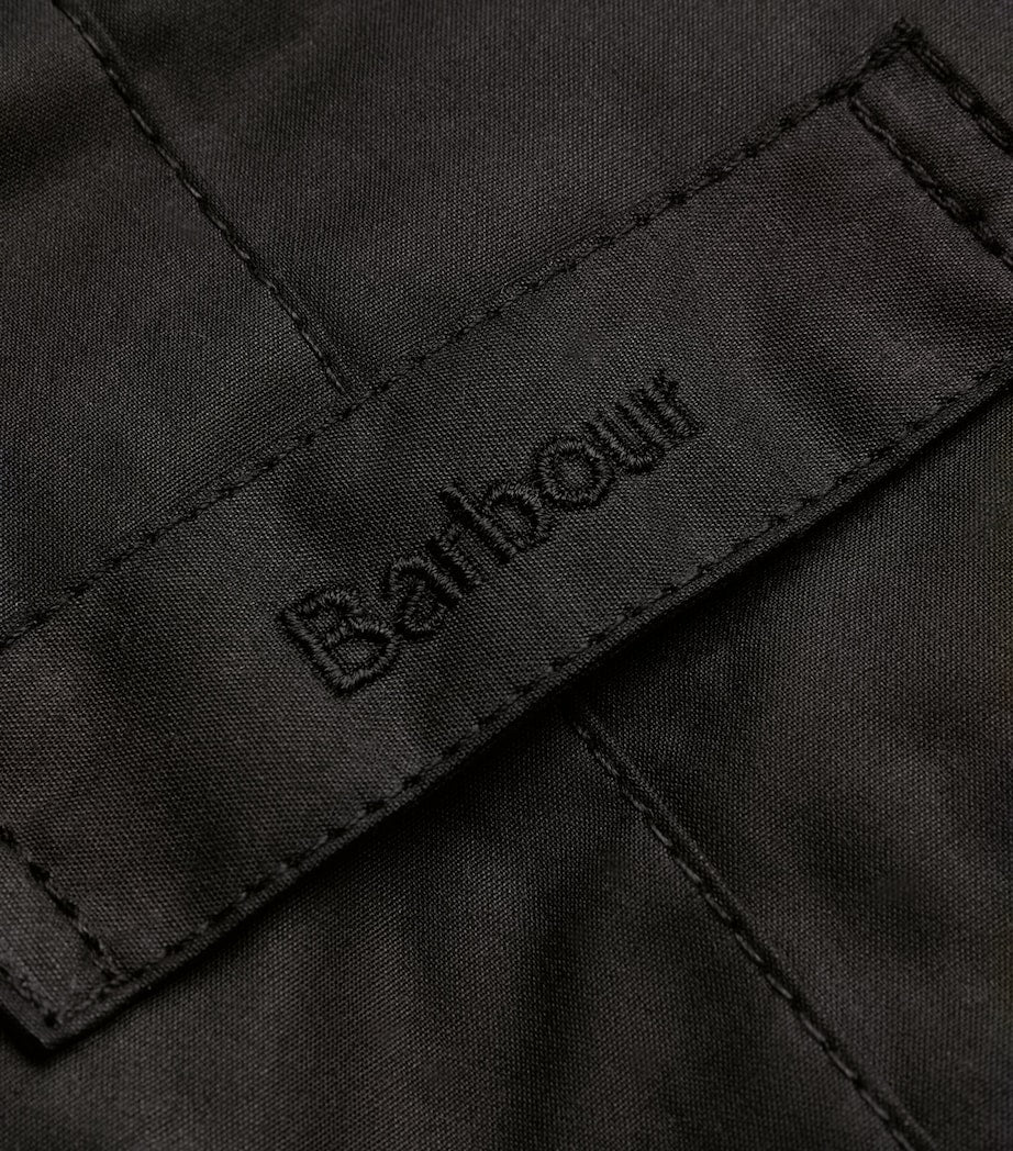 Black Hooded Wax Jacket