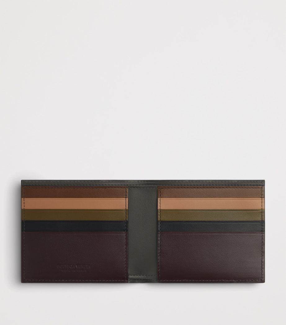 Bottega Veneta Black Leather Intrecciato Bifold Wallet