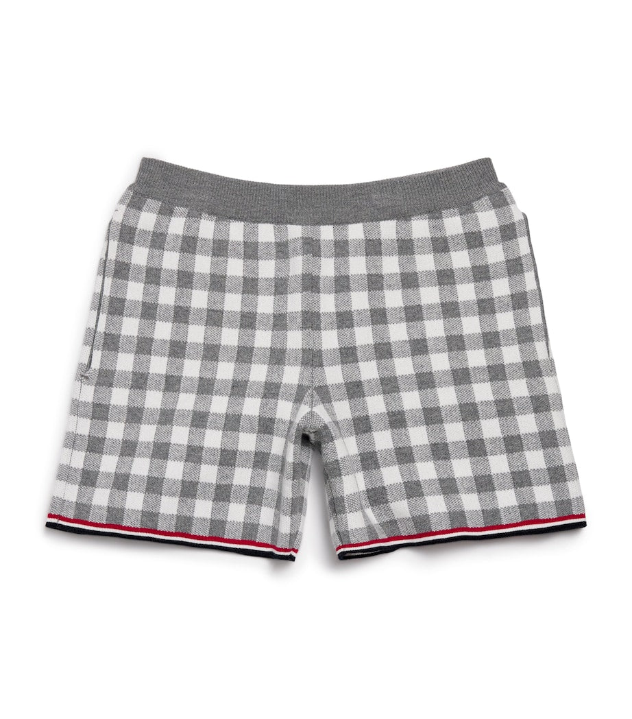Thom Browne Kids Gingham Split-Hem Shorts (2-12 Years)