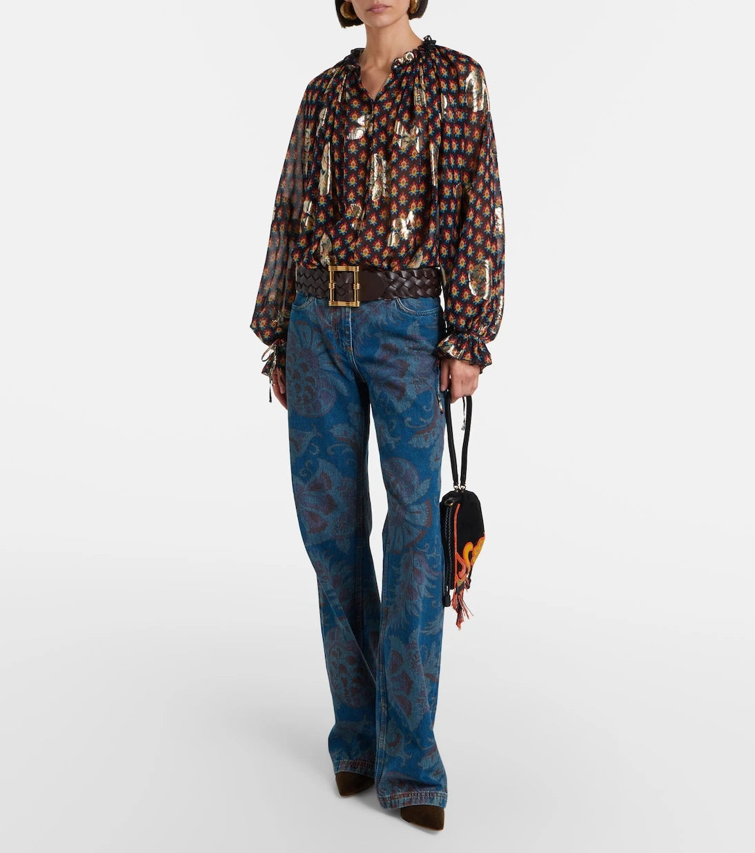 Etro - Floral flared jeans