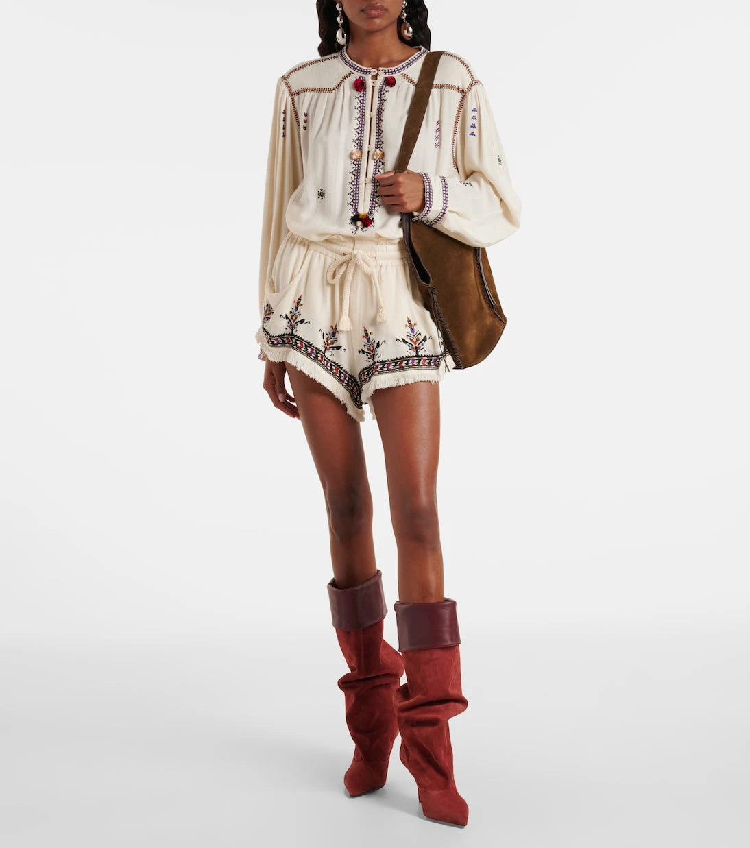 Paris Texas - Ines 75 suede knee-high boots