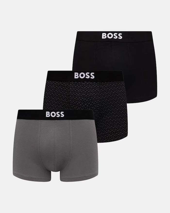 BOSS Erkek Pamuk Boxer Trunk 3P BOSS ONE D 3'lü