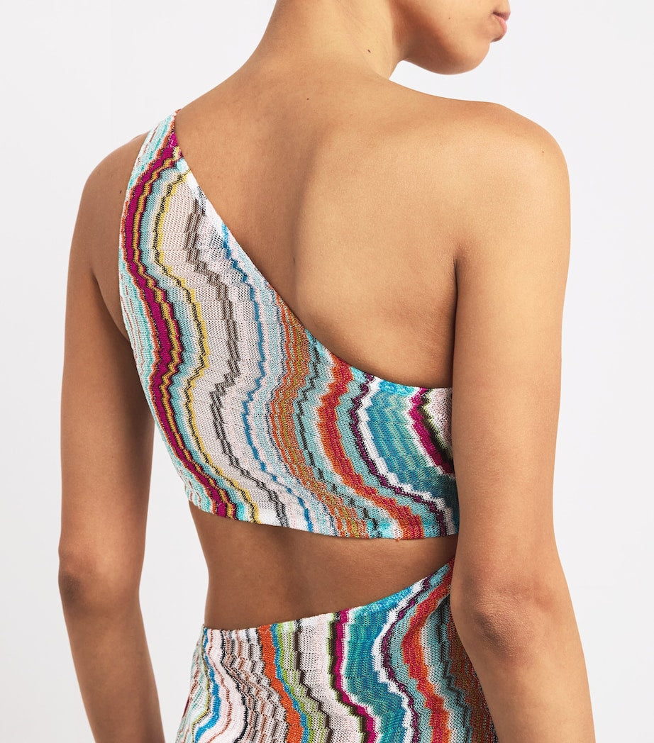 Missoni Multi Asymmetric Cut-Out Mini Dress