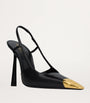 Saint Laurent Black Leather Jeanne Slingback Pumps 110