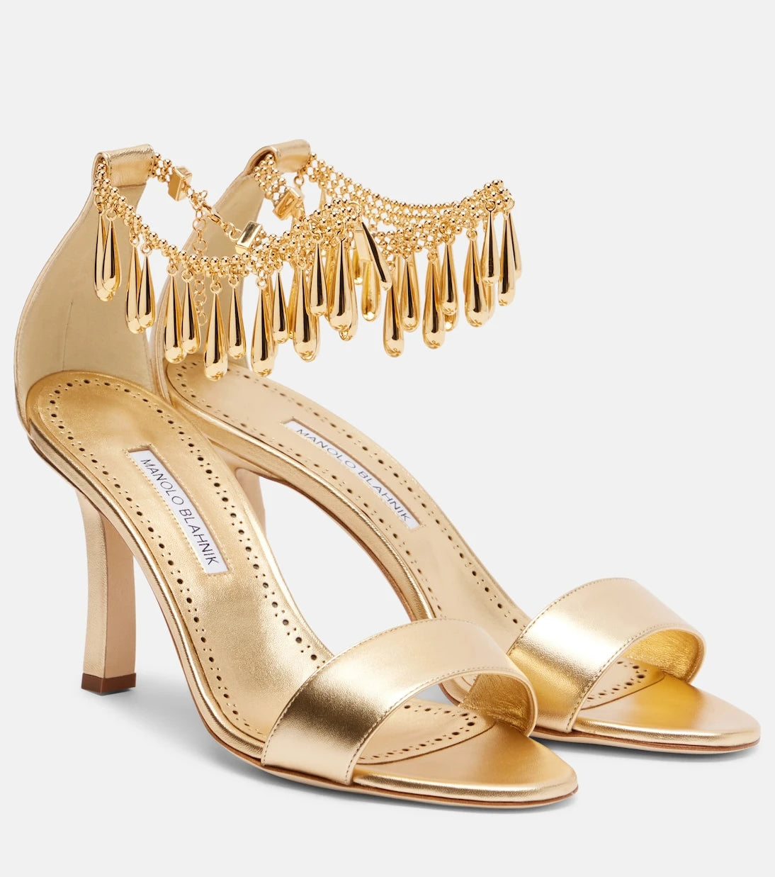 Manolo Blahnik - صندل Nicusan 90 جلدي مزخرف