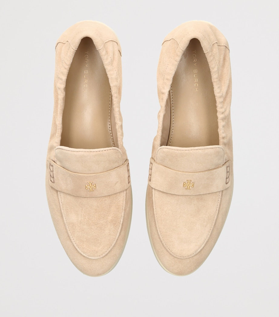 Tory Burch Beige Suede Ballet Sport Loafers