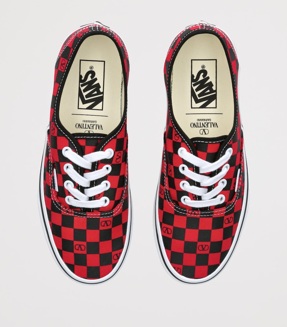 Valentino Garavani Red x Vans Canvas Checkerboard Sneakers