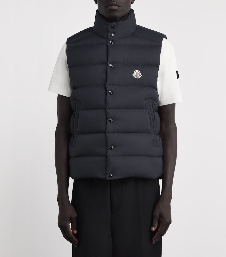 Moncler Black Down Tibb Padded Gilet