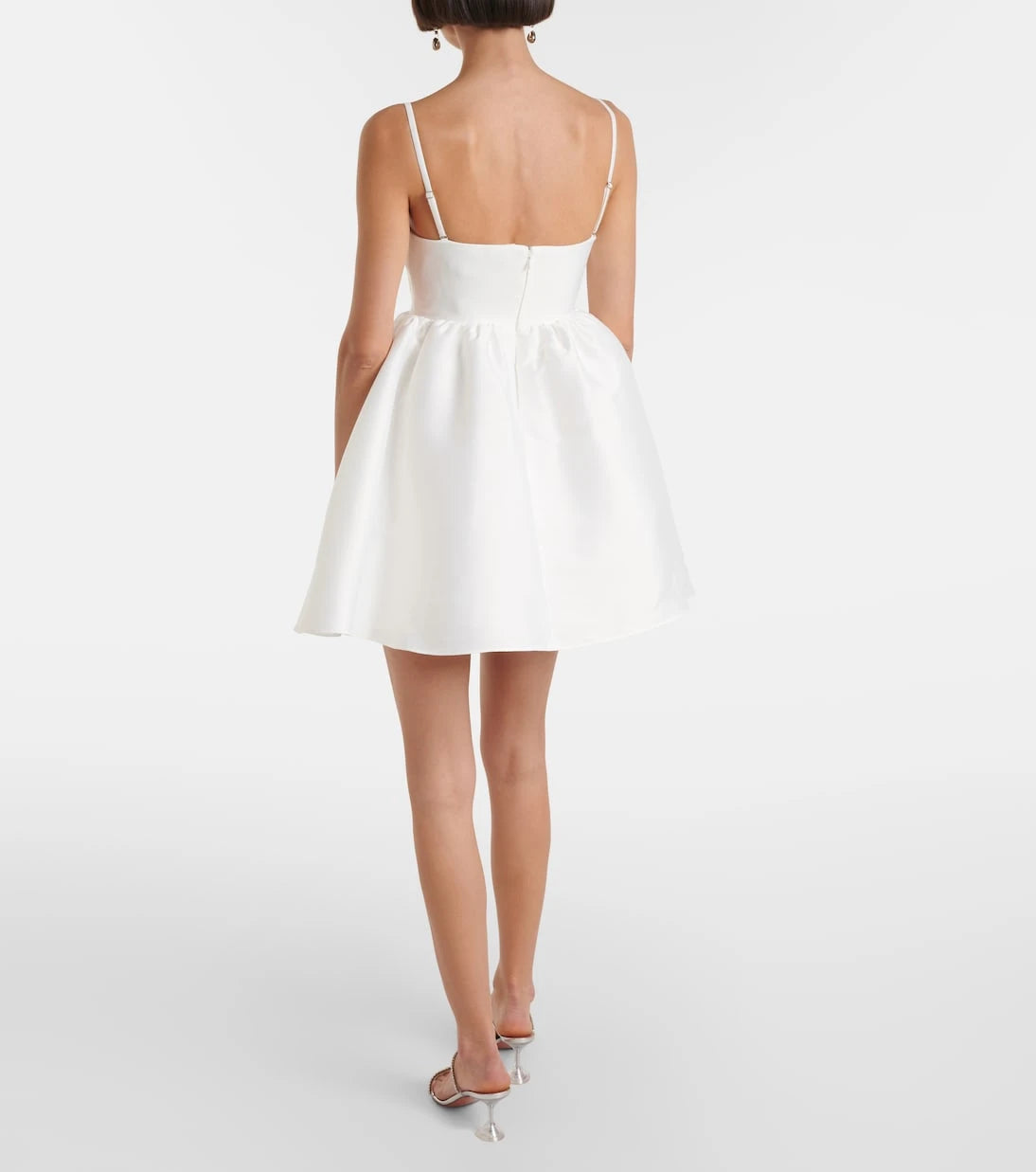 Self-Portrait - Bow-detail beaded taffeta minidress