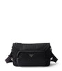 Prada Large Re-Nylon and Leather Messenger Bag