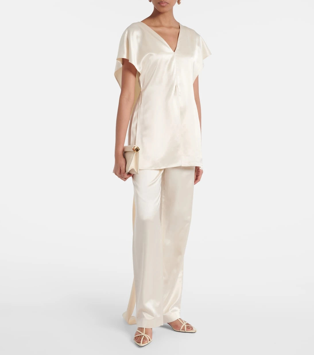 Tove - Sara caped satin top