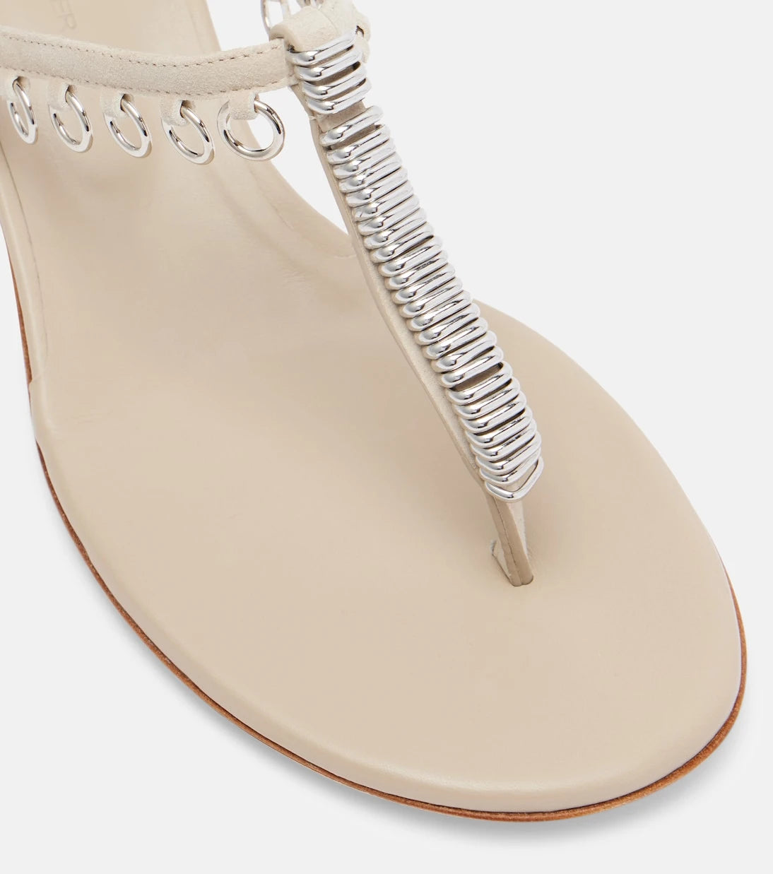 Christopher Esber - Pierced embellished leather thong sandals