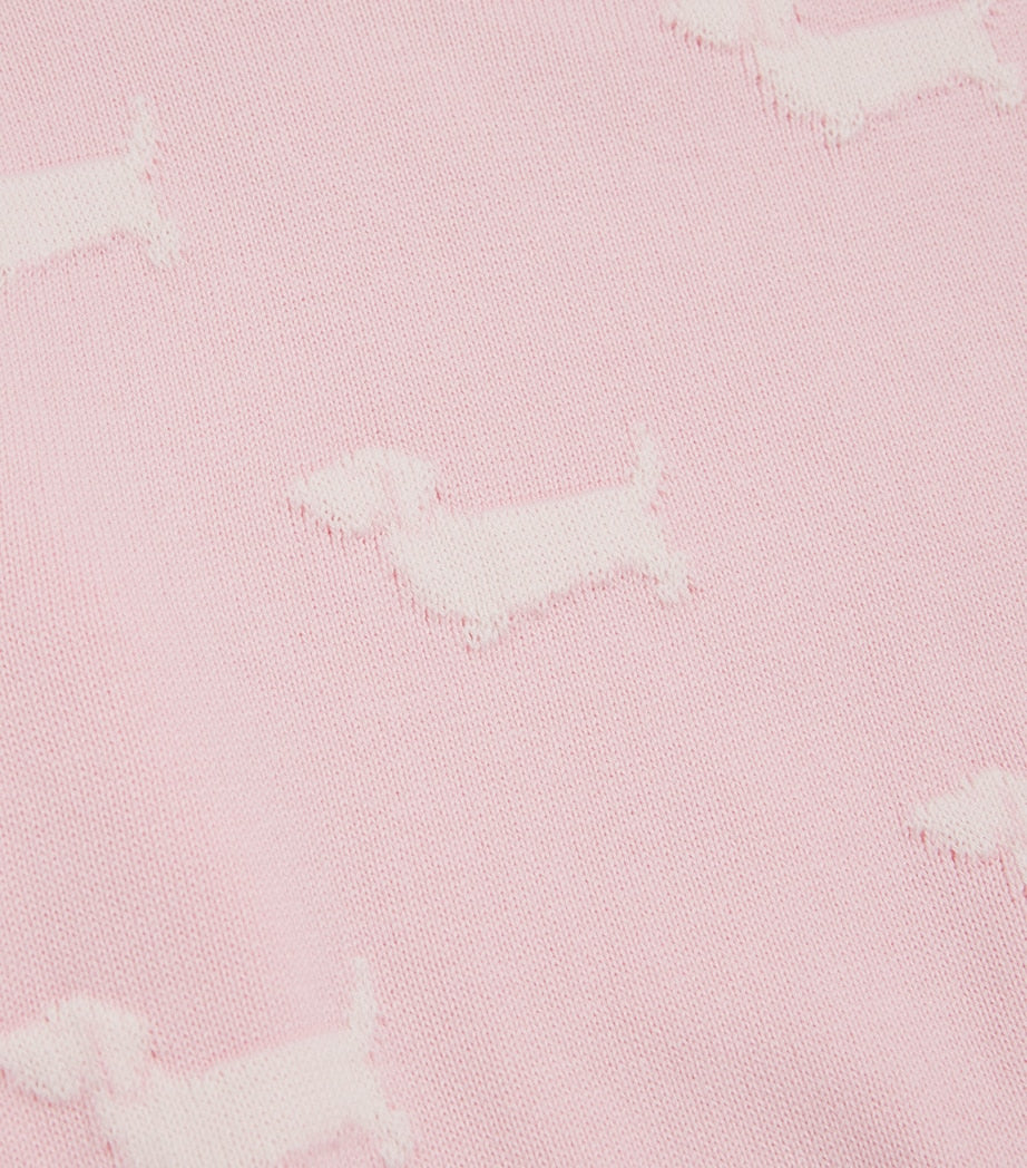 Thom Browne Kids Cotton Dog Print Sweater (2-12 Years)