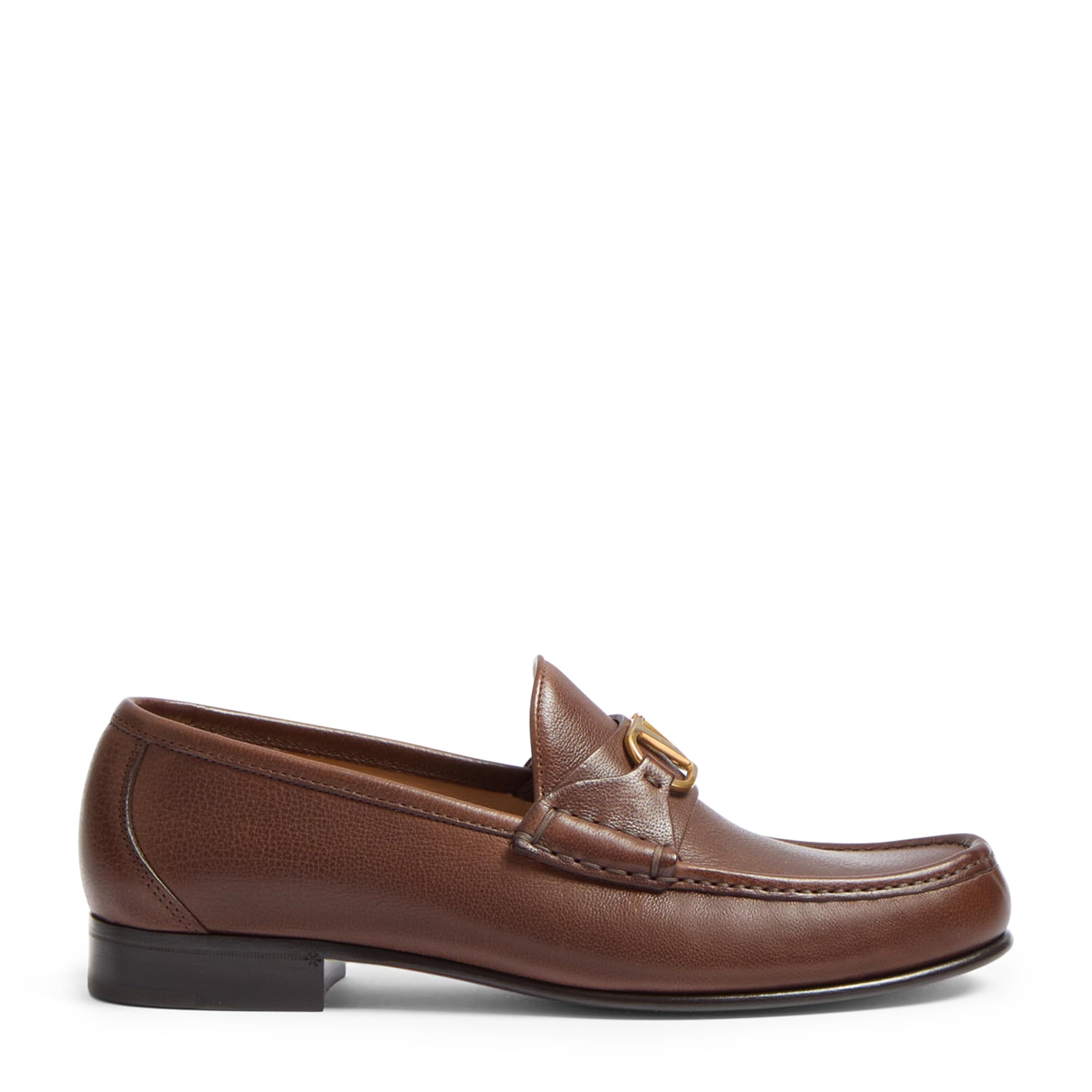 Valentino Garavani Leather VLogo Loafers
