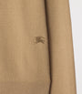 Burberry Beige Cashmere EKD-Embroidered Cardigan