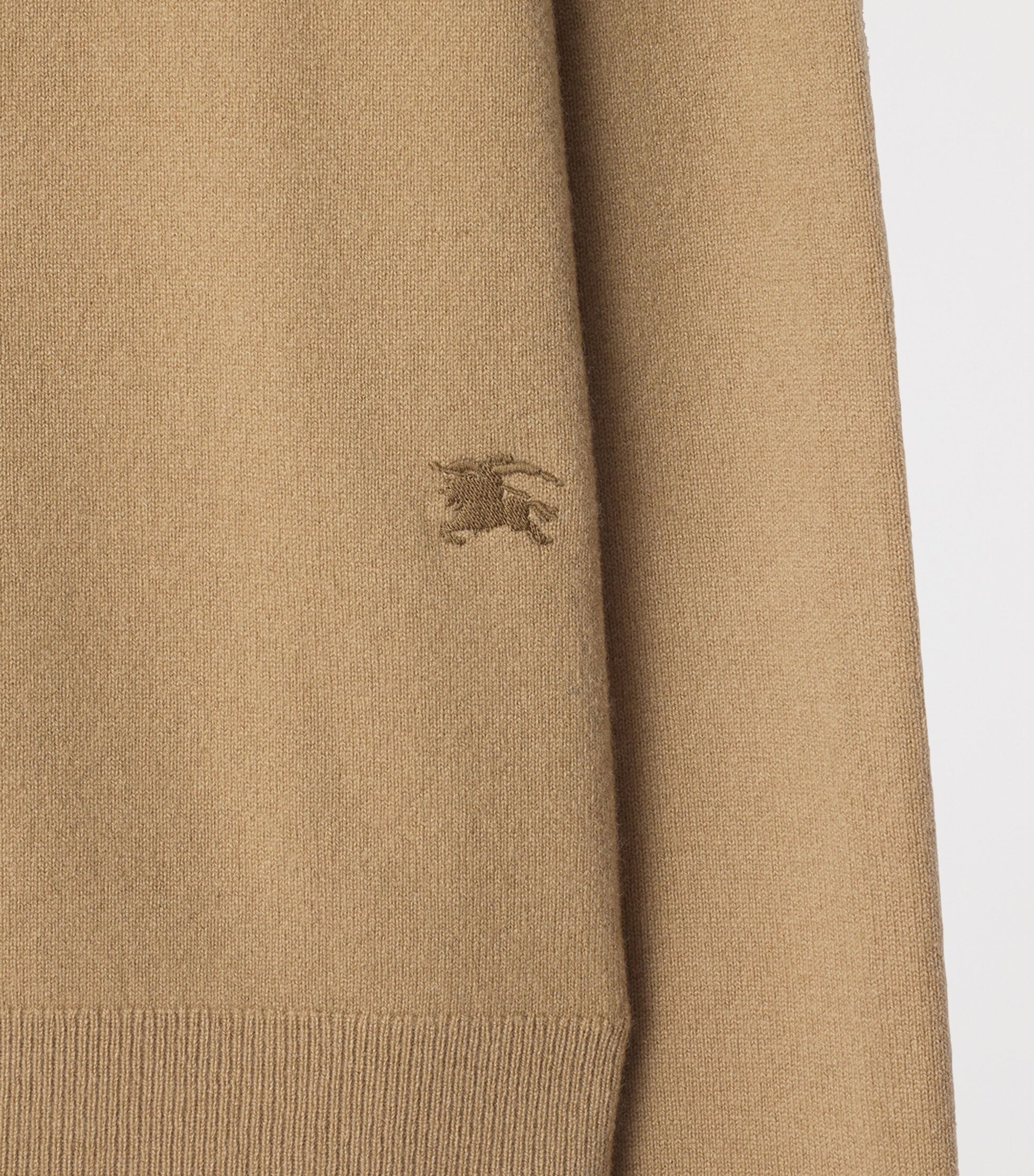 Burberry Beige Cashmere EKD-Embroidered Cardigan