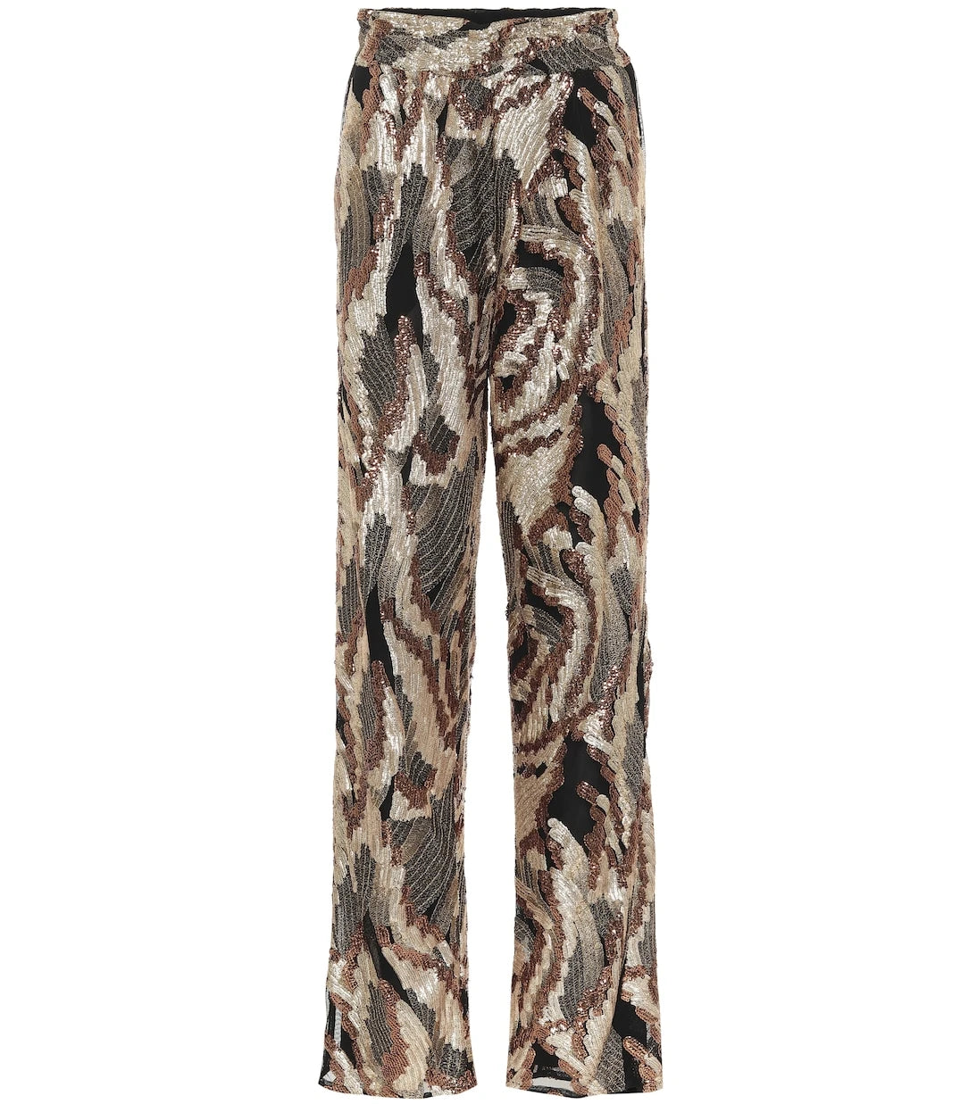 Dries Van Noten - Sequined high-rise straight pants