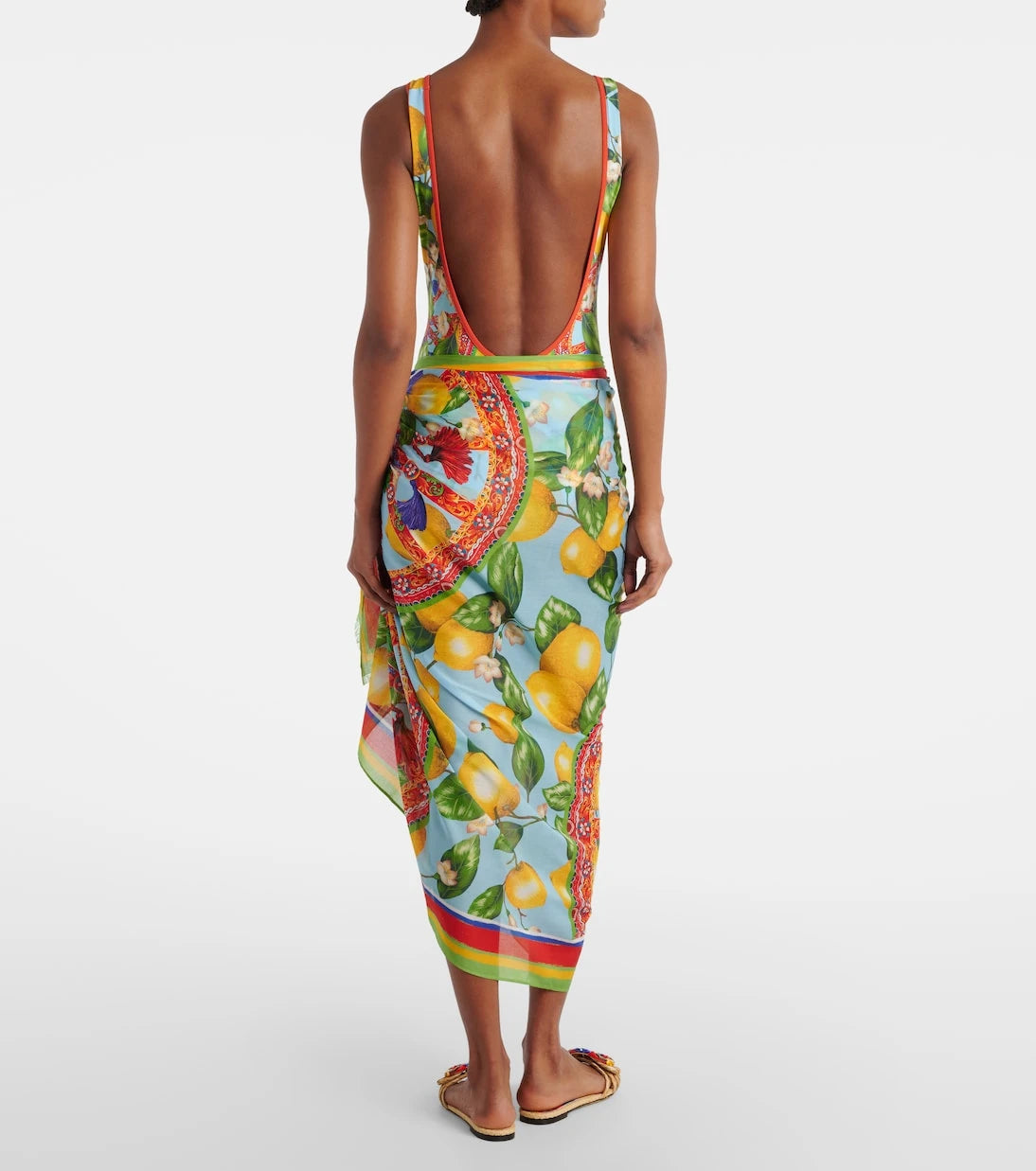 Dolce&Gabbana - Printed cotton beach cover-up
