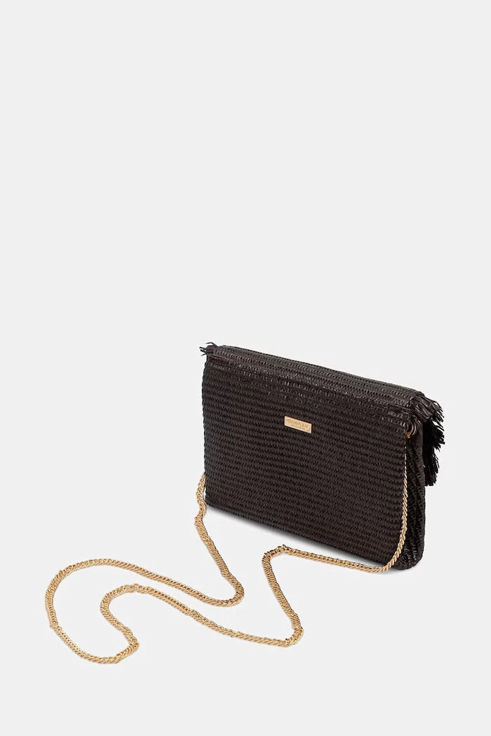 Morgan örgü kumaştan kadın crossbody çanta