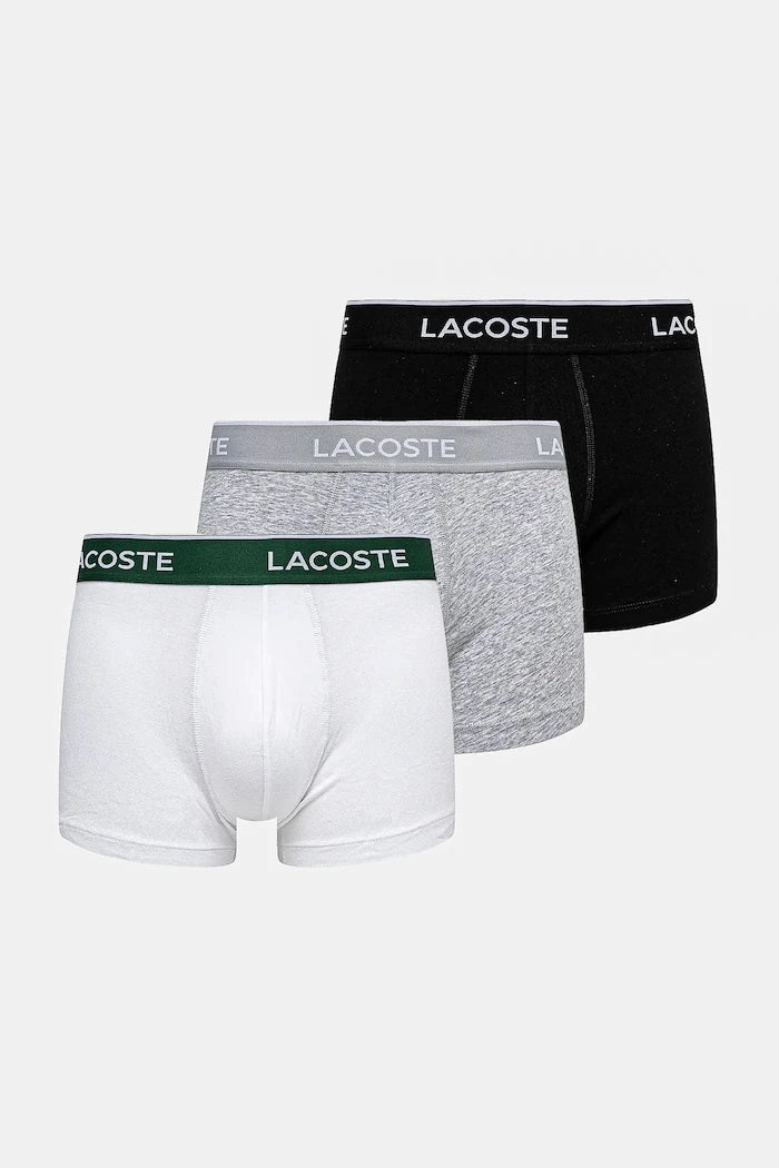 Lacoste erkek pamuklu elastan dar kesim boxer 3'lü