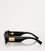 Black Acetate Rectangular Sunglasses