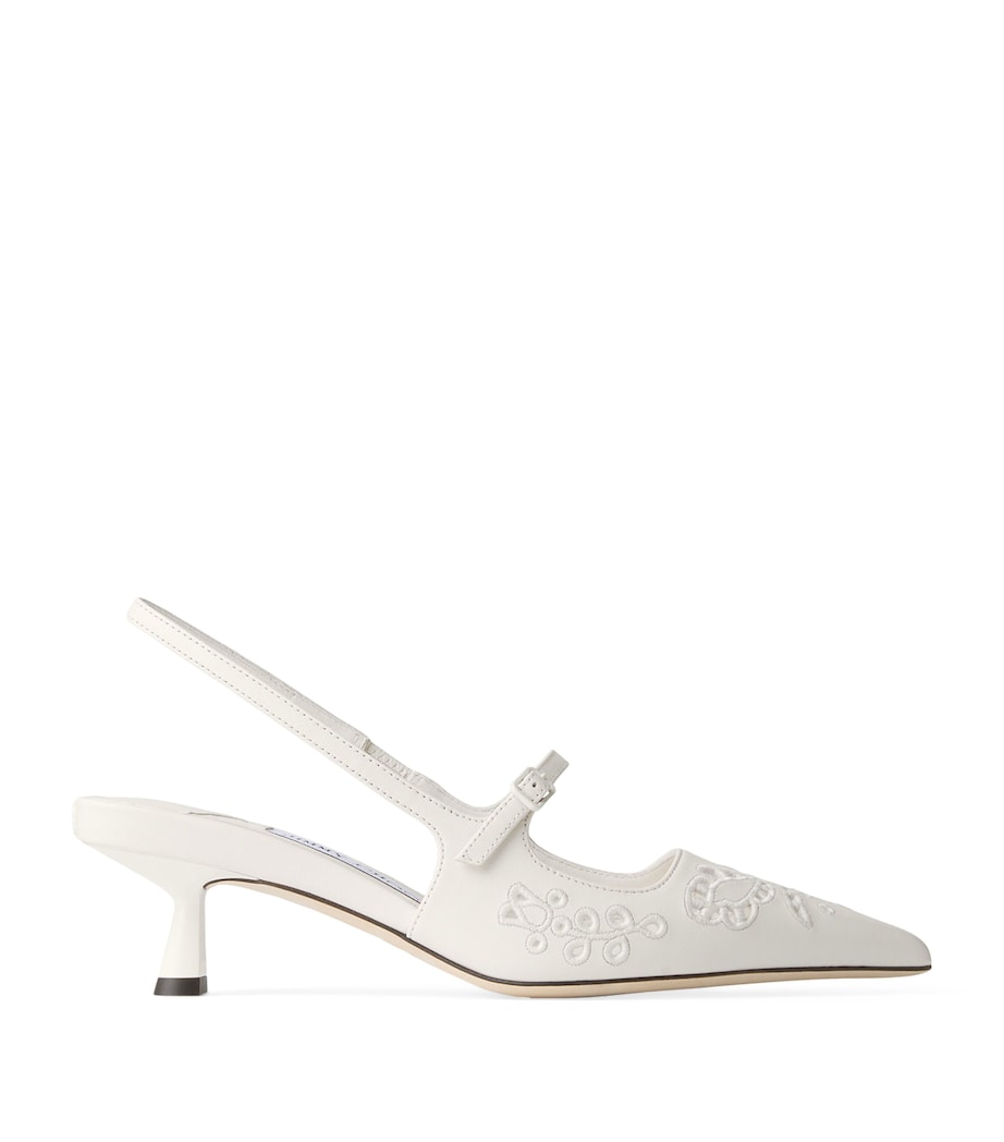 Didi 45 Leather Slingback Pumps LATTE